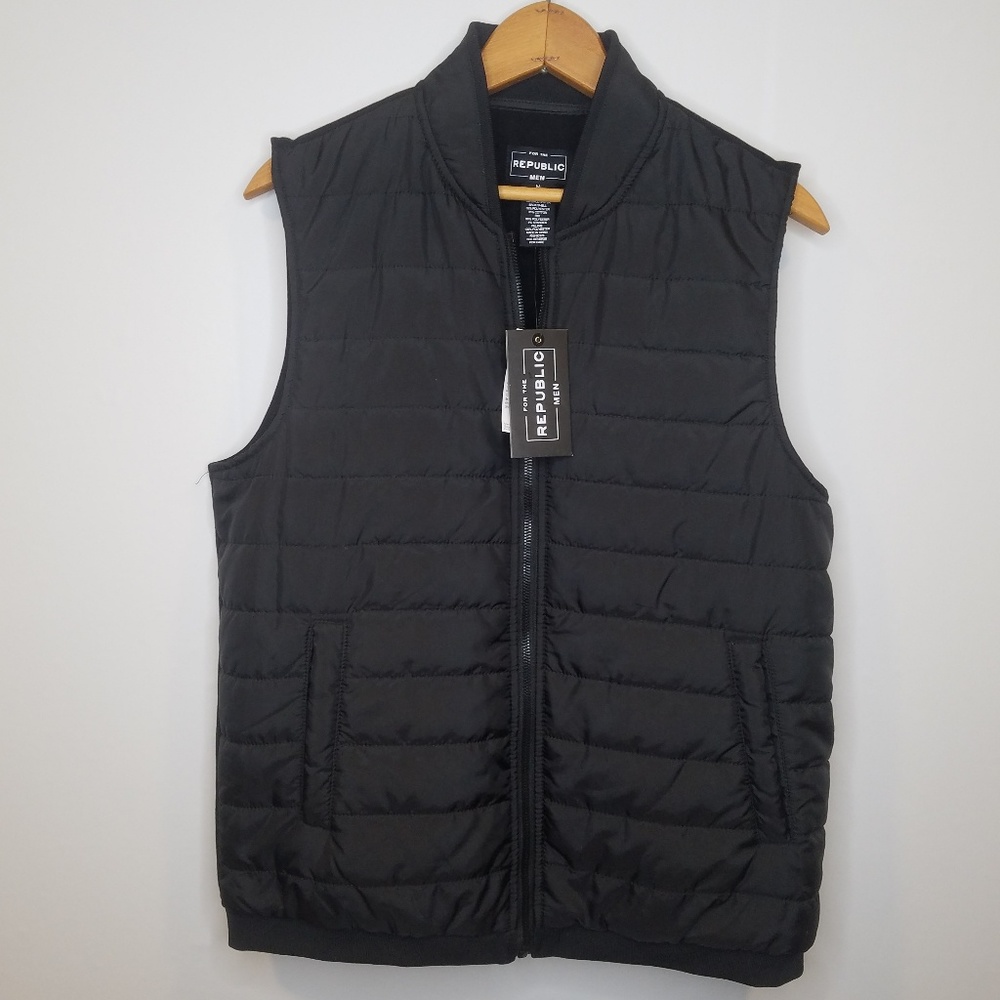 Mens Republic Zipper Vest